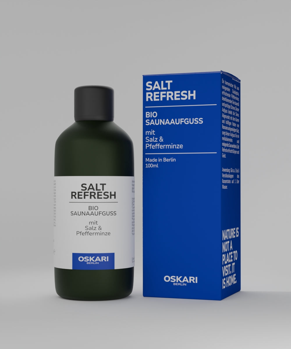 Der Bio Saunaaufguss Salt Refresh mit Salz