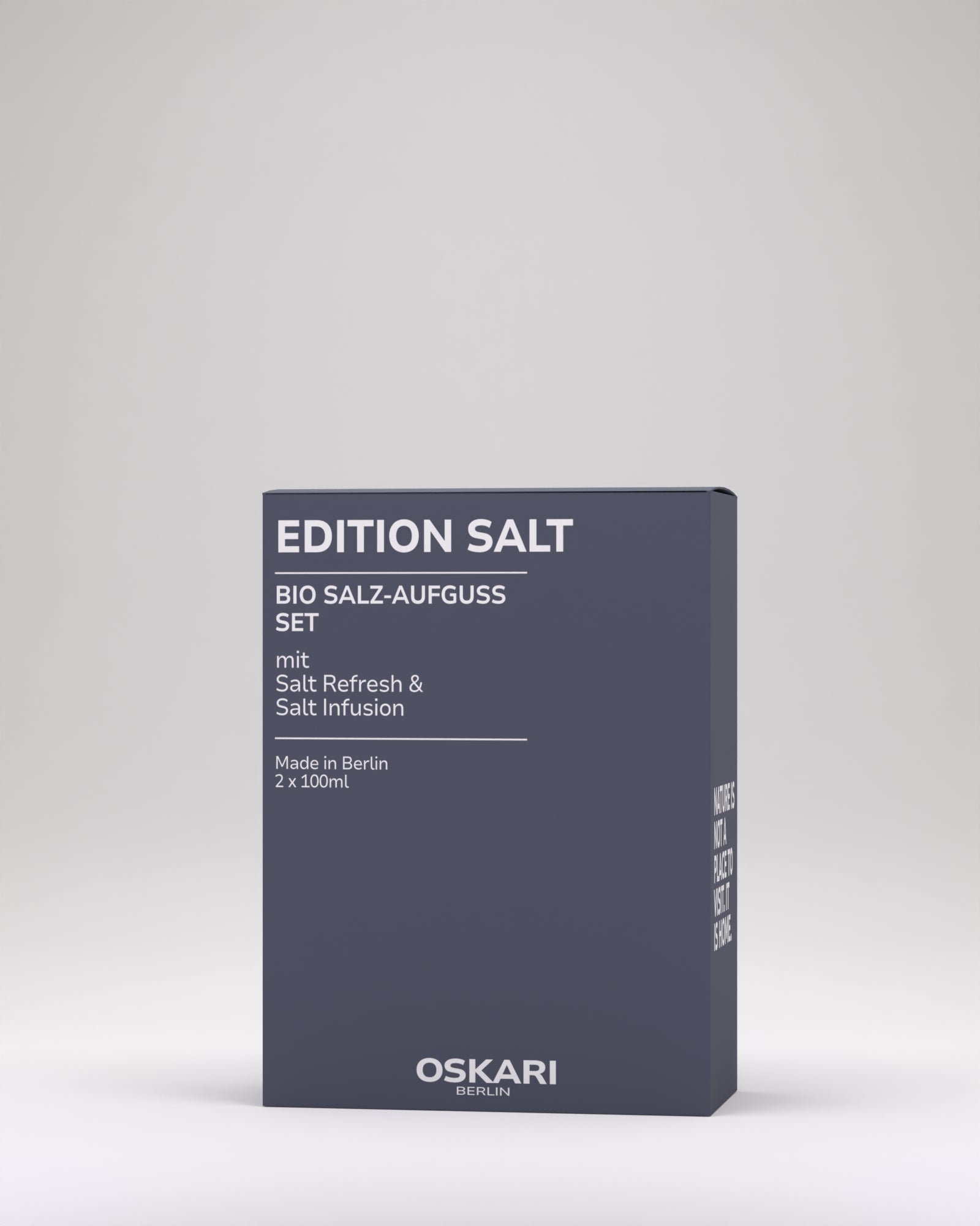 Schachtel Oskari Bio Saunaaufguss Set Edition Salt