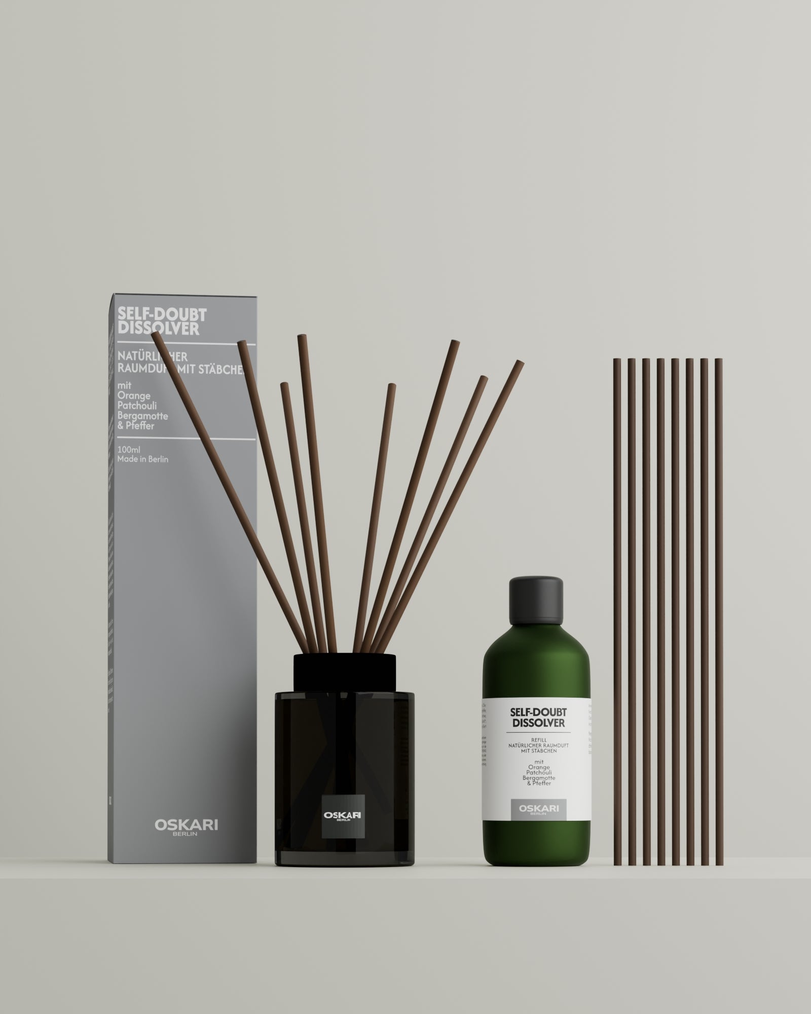 Oskari Raumduft Bundle Self-Doubt Dissolver mit Raumduftflakon und Nachfüll-Set