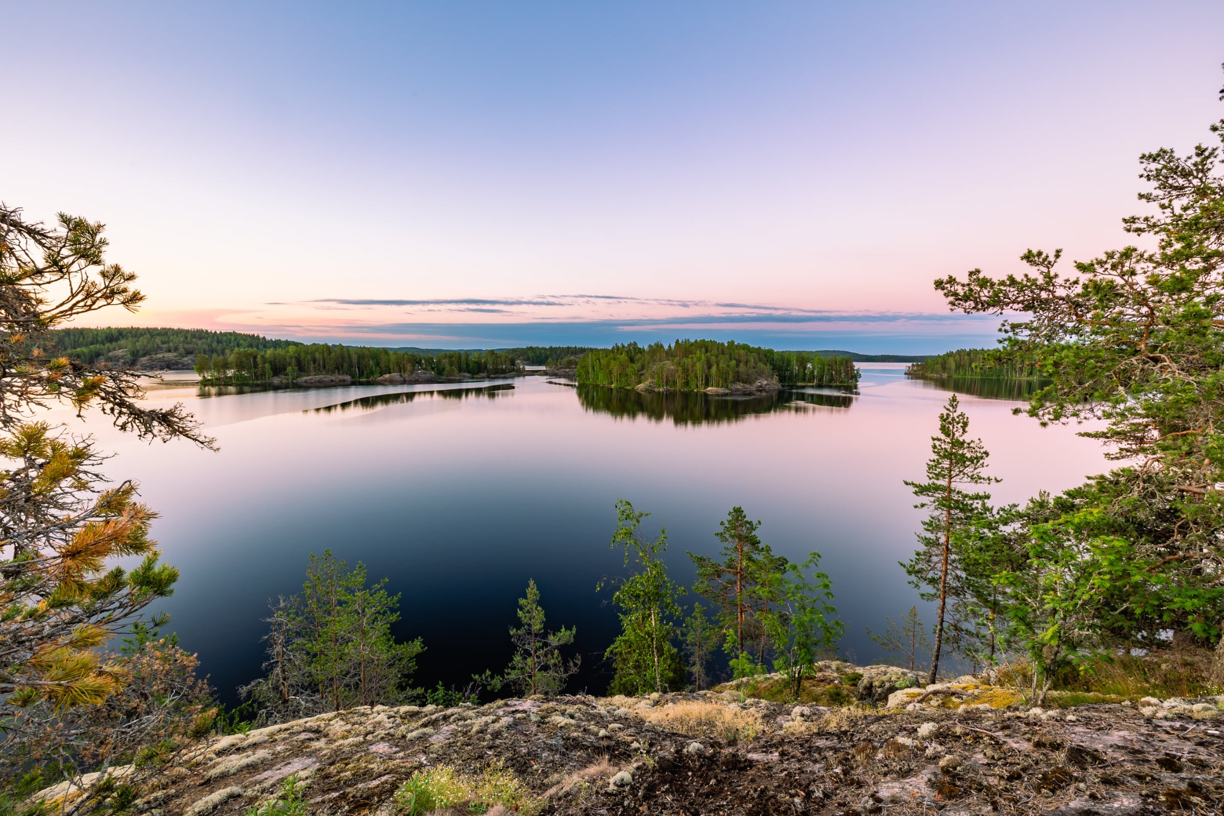 Wasser und Insel vor Tampere Finland