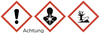 GHS Symbole Achtung, Aspiration, Gewässer, Signalwort Achtung
