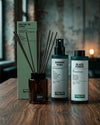 Das Forest Grounding Vibe Bundle von Oskari iin einem Wohnzimmer