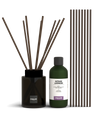 Intense Lavender natürlicher Raumduft mit Stäbchen aus Papier und die Nachfüllflasche von Oskari